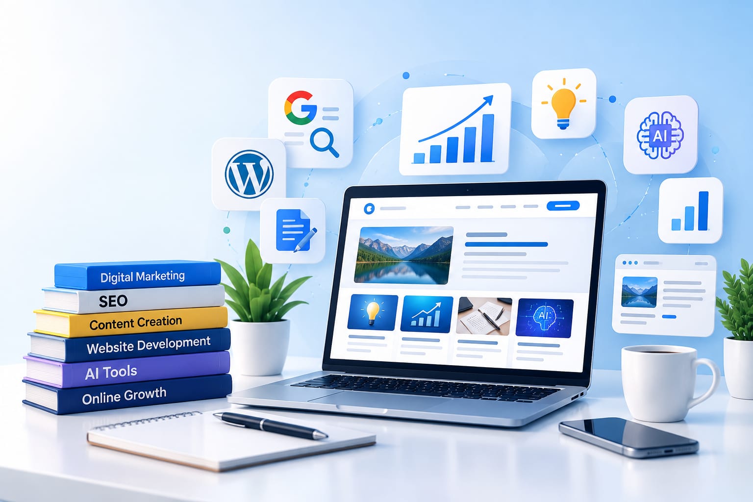 Digital marketing resources for SEO, content, website development and Ai Tools